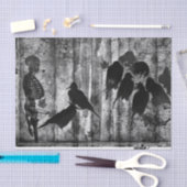 Papier Mousseline Papier de tissu de la CROW HALLOWEEN (Artisanat)