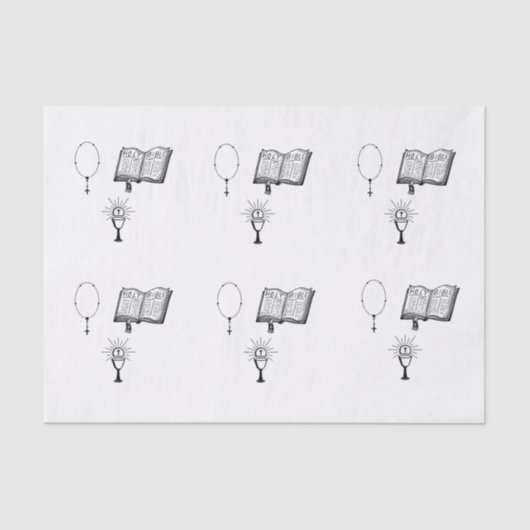 Papier Mousseline Papier de tissu de la Sainte Communion (Recto)