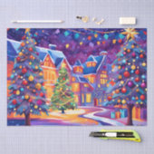 Papier Mousseline papier de tissu de la ville de noël (Artisanat)