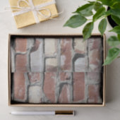 Papier Mousseline Papier de tissu de mur de briques rouges (Cadeau)