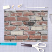 Papier Mousseline Papier de tissu de mur de briques rouges (Artisanat)