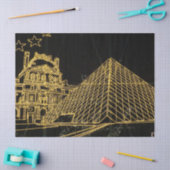 Papier Mousseline papier de tissu de noël louvre (Artisanat)