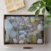 Papier Mousseline papier de tissu de plage de la nature de galets (Cadeau)