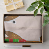 Papier Mousseline papier de tissu de rennes de noël (Cadeau)