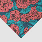 Papier Mousseline Papier de tissu de roses rouges (Détail)