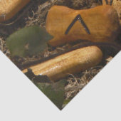 Papier Mousseline papier de tissu de runes de bois (Détail)