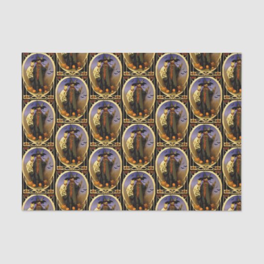 Papier Mousseline Papier de tissu de Scarecrow d'Halloween (Recto)