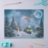 Papier Mousseline papier de tissu de train de noël (Artisanat)