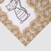 Papier Mousseline Papier de tissu décoratif Chat (Détail)