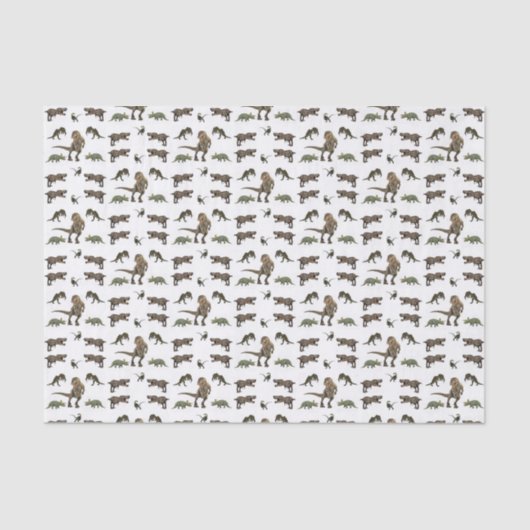 Papier Mousseline Papier de tissu décoratif Dinosaur (Recto)