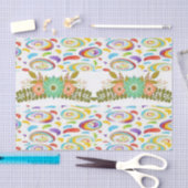 Papier Mousseline Papier de tissu décoratif Floral (Artisanat)