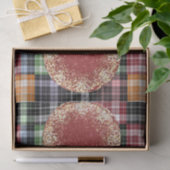 Papier Mousseline Papier de tissu décoratif Plaid (Cadeau)