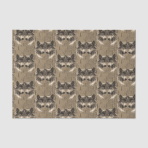 Papier Mousseline Papier de tissu décoratif Wolf