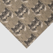 Papier Mousseline Papier de tissu décoratif Wolf (Détail)