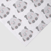 Papier Mousseline Papier de tissu d'éléphant de style kawaii mou (Détail)