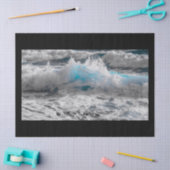 Papier Mousseline papier de tissu des ondes océaniques (Artisanat)