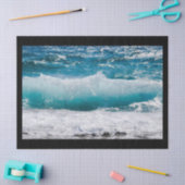 Papier Mousseline papier de tissu des ondes océaniques (Artisanat)