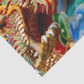 Papier Mousseline papier de tissu du temple de dragon (Détail)