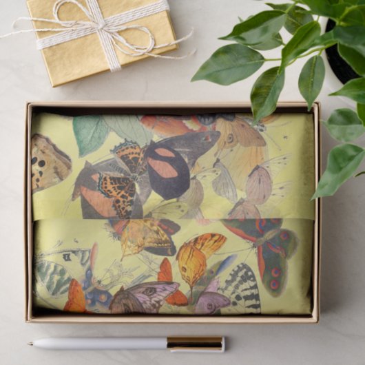 PAPIER MOUSSELINE PAPIER DE TISSU EN JAUNE (Cadeau)