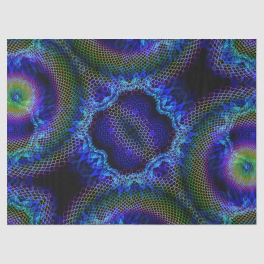 Papier Mousseline papier de tissu en maille arc-en-ciel (Recto)