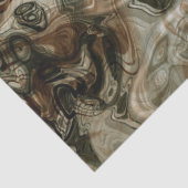 Papier Mousseline Papier de tissu en marbre de ton terrestre (Détail)