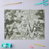 Papier Mousseline papier de tissu en marbre vert foncé (Artisanat)