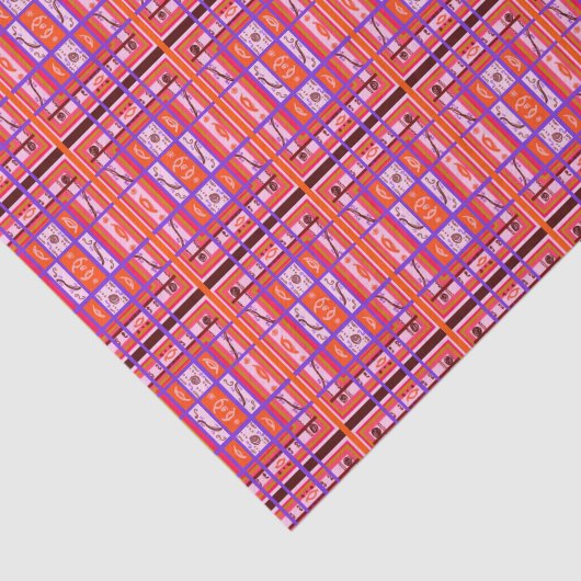 Papier Mousseline papier de tissu en plaid (Détail)