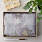 Papier Mousseline Papier de tissu Extraordinaire grandes fleurs viol (Cadeau)