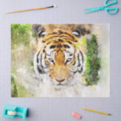 Papier Mousseline papier de tissu facial de tigre (Artisanat)