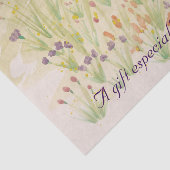 Papier Mousseline Papier de tissu floral d'aquarelle (Détail)