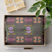 Papier Mousseline papier de tissu floral halloween (Cadeau)