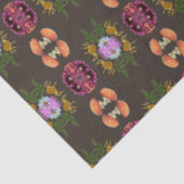 Papier Mousseline papier de tissu floral halloween (Détail)