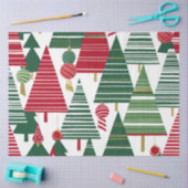 Papier Mousseline papier de tissu forestier des arbres de noël (Artisanat)