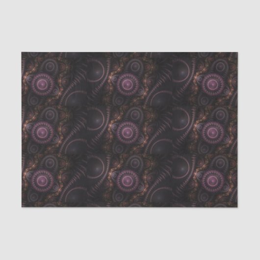 Papier Mousseline papier de tissu fractal violet (Recto)