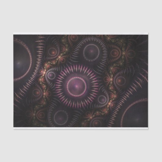Papier Mousseline papier de tissu fractal violet (Recto)