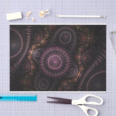 Papier Mousseline papier de tissu fractal violet (Artisanat)