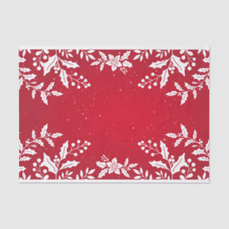 PAPIER MOUSSELINE PAPIER DE TISSU HOLLY DE NOËL PERSONNALISÉ