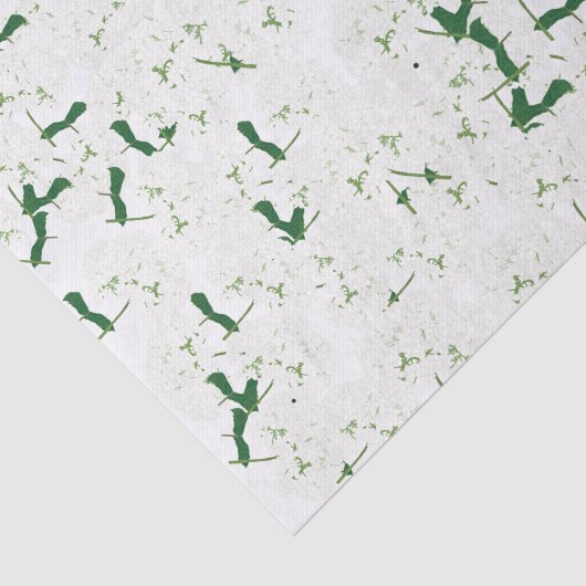 Papier Mousseline Papier de tissu hydrangée blanc (Détail)