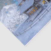 Papier Mousseline papier de tissu maison de noël (Détail)