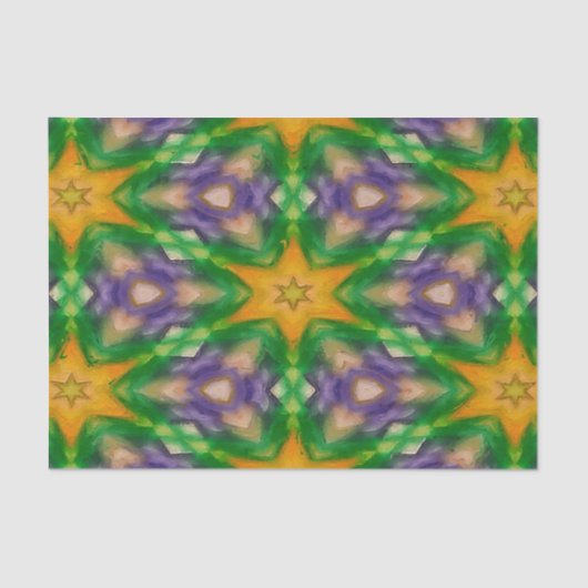 Papier Mousseline Papier de tissu Mardi Gras Stars (Recto)