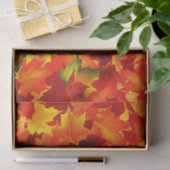 Papier Mousseline Papier de tissu motif de la feuille d'automne (Cadeau)