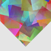 Papier Mousseline papier de tissu néon carré (Détail)