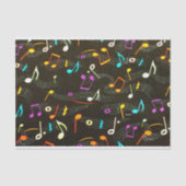 Papier Mousseline papier de tissu notes musicales (Recto)
