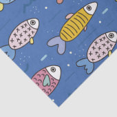 Papier Mousseline papier de tissu océanique (Détail)