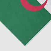 Papier Mousseline Papier de tissu patriotique avec drapeau d'Algérie (Détail)