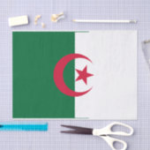 Papier Mousseline Papier de tissu patriotique avec drapeau d'Algérie (Artisanat)
