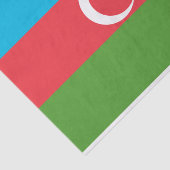 Papier Mousseline Papier de tissu patriotique avec drapeau d'Azerbaï (Détail)