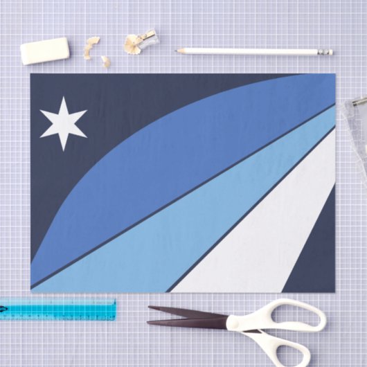 Papier Mousseline Papier de tissu patriotique avec drapeau de Columb (Artisanat)