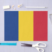 Papier Mousseline Papier de tissu patriotique avec drapeau de Rouman (Artisanat)