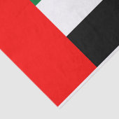 Papier Mousseline Papier de tissu patriotique avec drapeau des EAU (Détail)